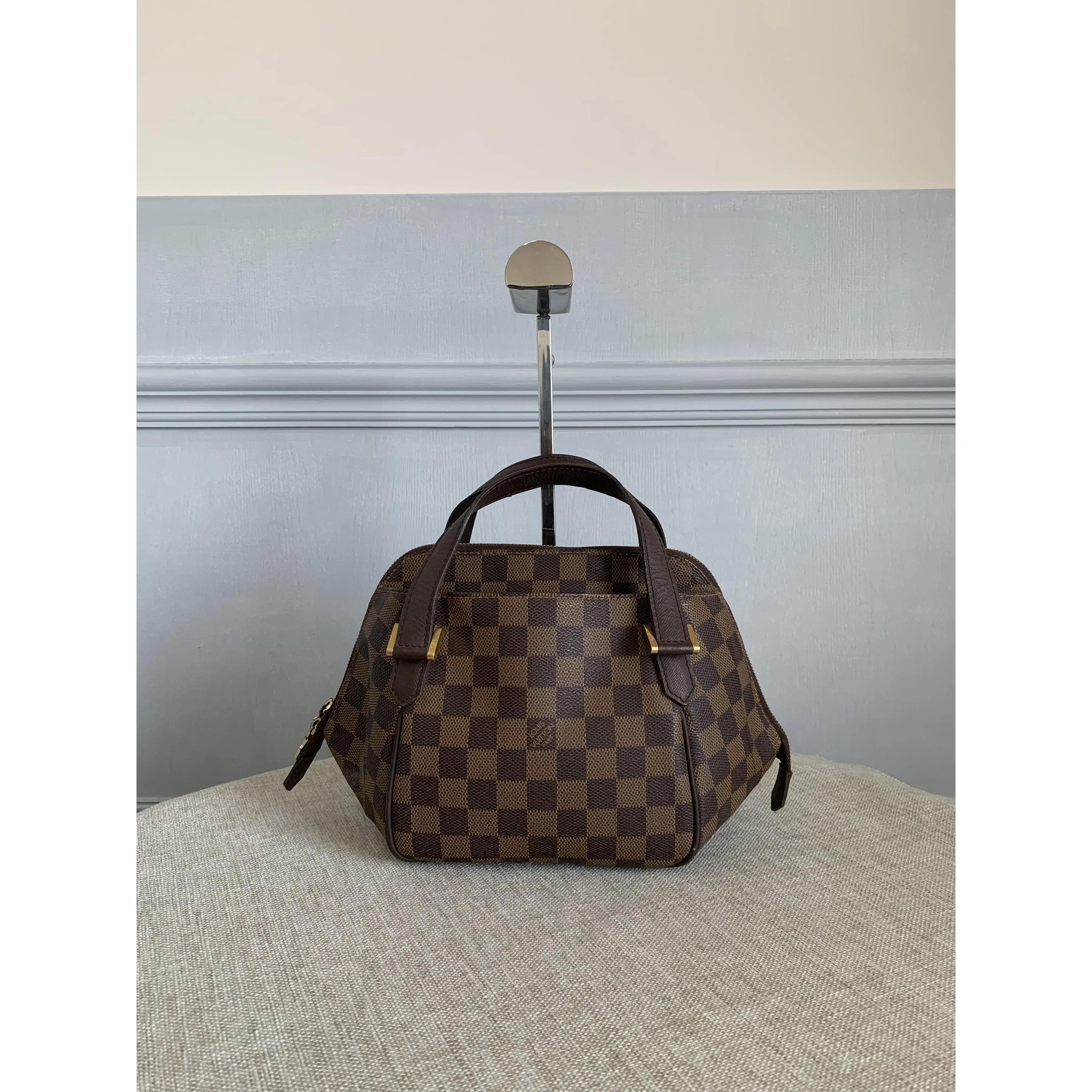 Pre-owned Louis Vuitton Damier Ebene Mini Speedy Handheld Bag