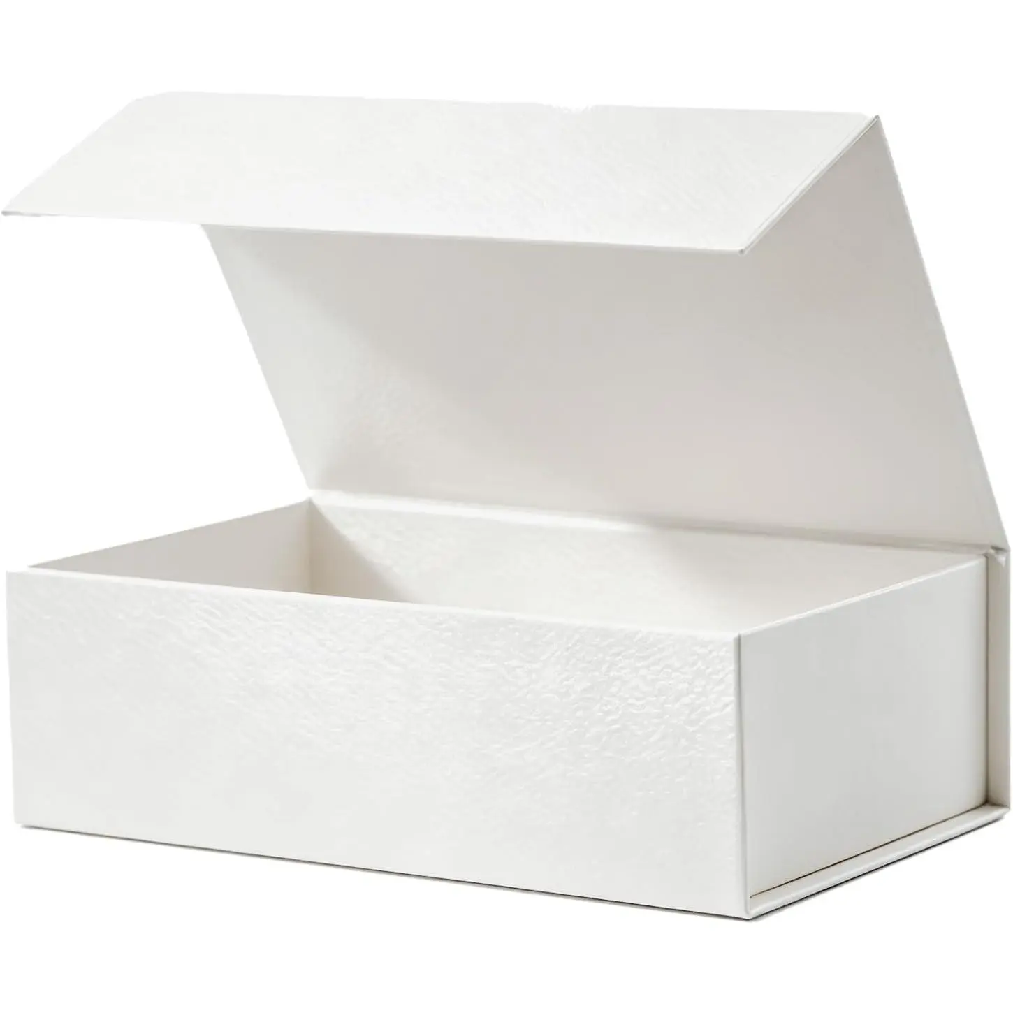 Luxury Collapsible White Box with Closure Lid (12.2"x8.7"x4.1") for Bridesmaid Proposal, Wedding Packaging, Ideal for Gifting Perfumes for Women