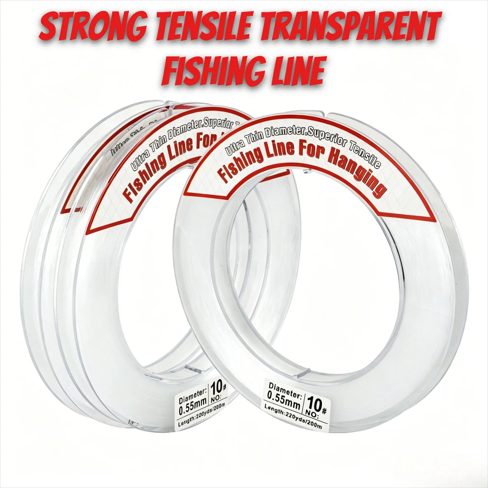 Clear Invisible Nylon Fishing Line, High Strength Transparent String for Fishing, Balloon Garland and Hanging Decorations