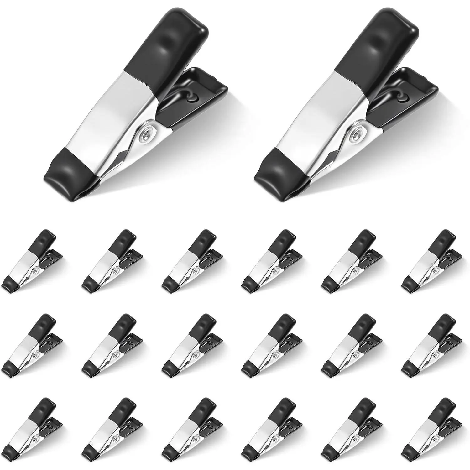 20 count Small Clamps Garden Mini Spring Clamp Heavy Duty for Crafts Backdrop Warm House Metal Clips 3/4 Inch Jaw Opening for Woodworking Photography  Decoration or Industrial Production, Black