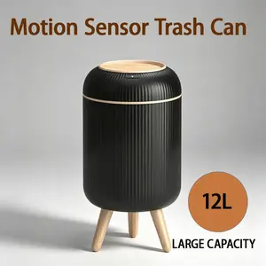 Smart Sensor-Activated Waterproof Garbage Can for Bathroom, Office, Bedroom Nordic Classic Style, Multifunctional Eco-Friendly Household Gadgets Space-Saving Home Supplies