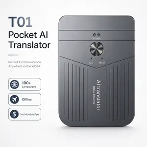 Portable AI Translator Device for Travel, App-Based Voice Translation, Photo Translation via App, and Manufacturer Warranty