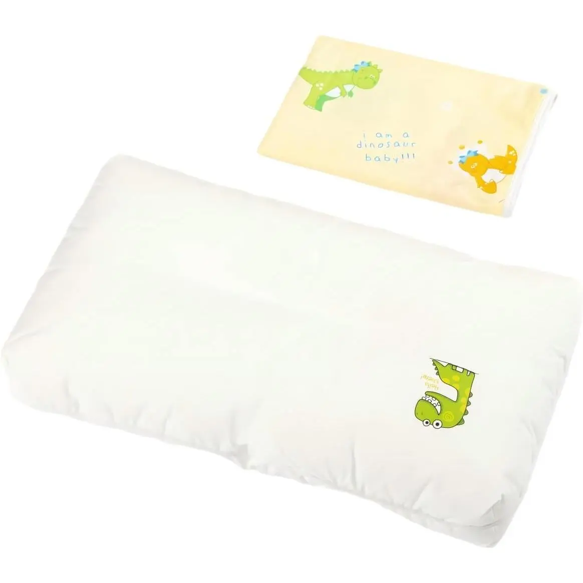 Toddler Pillow with Pillowcase for 2,3,4,5 Years Old-11"x 17"-100% Cotton Machine Washable Soft and Breathable Kids Pillows, Small Toddler Pillow for Sleeping,Travel,Crib Bed,Daycare