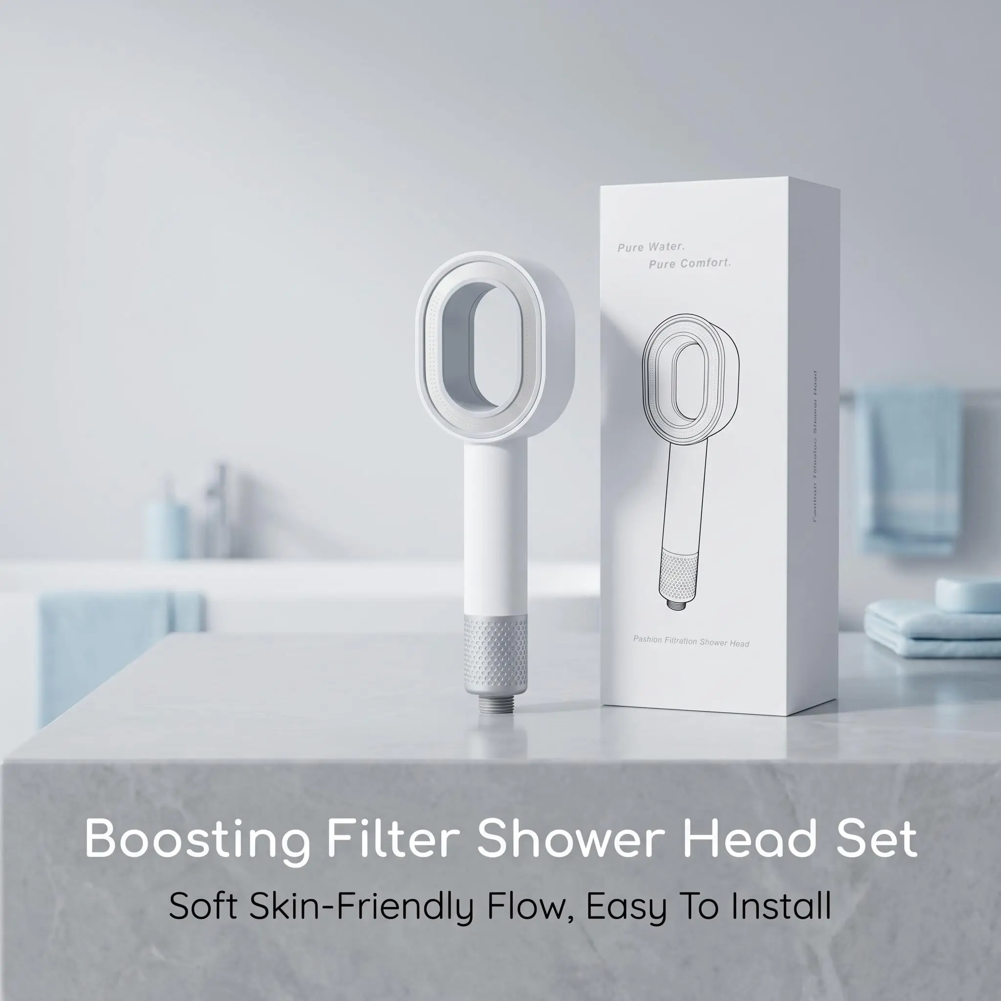 Ifine Handheld Shower Filter with Acf & Anti-Scale Technology, Removes Chlorine, Softens Water, Prevents Limescale, Gift Box Included