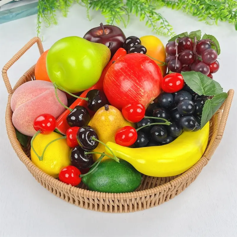20 Pcs Artificial Fruits Set - Realistic Foam Fake Fruit Assortment, Faux Fruit Decor for Home Kitchen Bowl, Party Table Centerpiece, Photography Prop, Decoration, Decorative