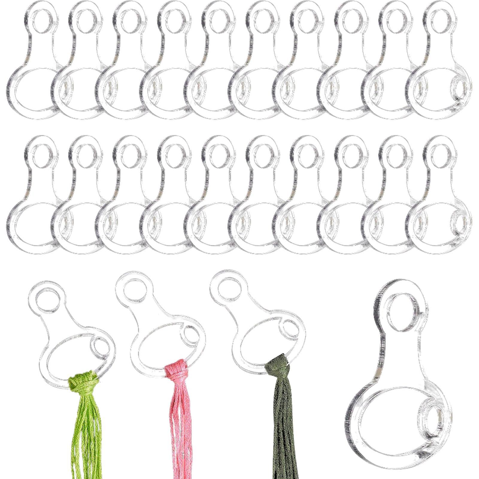 40Pcs Acrylic Transparent Cross Stitch Storage Holder with Iron Ring DIY Craft Embroidery Thread Holder Clear Winding Boards Floss Bobbins for Craft Storage 40Pcs Acrylic Transparent Cross Stitch Storage Holder with Iron Ring DIY Craft Embroidery Thread Holder Clear Winding Boards Floss Bobbins for Craft Storage