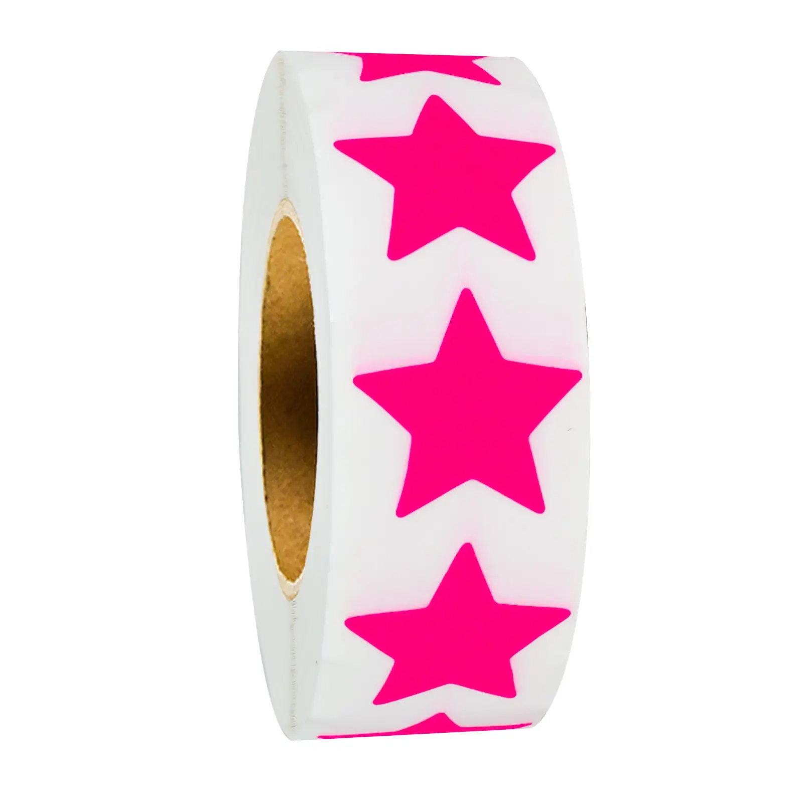 1000 Sheets Per Roll Fluorescent Star Stickers, 2.5cm/1in Adhesive Labels for File Organization, Classroom, Office Use
