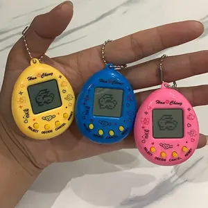 Retro Mini Handheld Gaming Console with Virtual Pet Keychain - Battery-Powered, Creative Gameplay, Pink/Blue/Yellow, Xcnm for winter