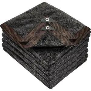 50% Black Shade Cloth, 20x 20 FT Durable Mesh Tarp with Grommets, Garden Sunblock Shade Cloth Shading Antifreezing for Plants Cover, Greenhouse, Barns Kennel, Patio, Tomatoes