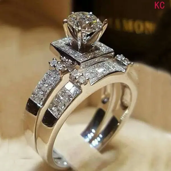 Eight Hearts And Eight Arrows Zircon Ring Set With Full Stones, Fashion Finger Jewelry For European American Women Engagement Occasions