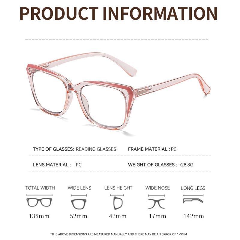 Gradient Transparent Frame Blue Light Blocking Glasses | Unisex Fashion Eyewear - Progressive Reading & Anti-Blue Light, Perfect for Office & Screen Time
