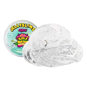 Slymu Jelly Slime Transparent - Clear, Unscented, Sensory Fidget Toys, 4 oz, Stress Relief, ASMR, Crisp Texture, Party Favors for Kids, Birthday Gifts for Girls and Boys, Goodie Bag Stuffers