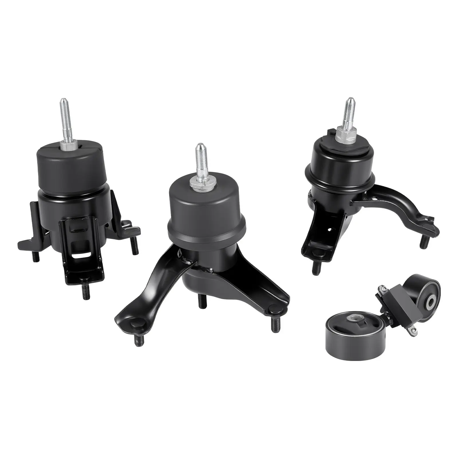 VEVOR Iron & Aluminum Engine and Transmission Motor Mount Kit, 4 Pcs Front Replacement Set, Compatible with 2007-2011 Toyota Camry 2.4L L4, Replaces OE# A62009,A4207,A4211,A4274, 11.9 lbs Secure Support, Rear & Transmission Mounts, Metal