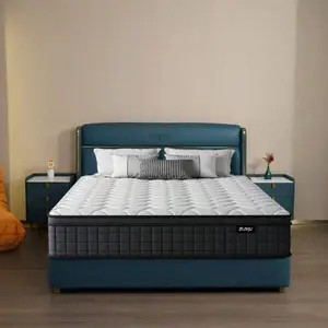 Queen Mattres Twin Full Queen King Size Bed Mattress In A Box, Hybrid Pocket Spring Breathable Cotton Layer Mattress For Motion Isolation & Silent Sleep, Lumbar Support & Pressure Relief, Medium Firm