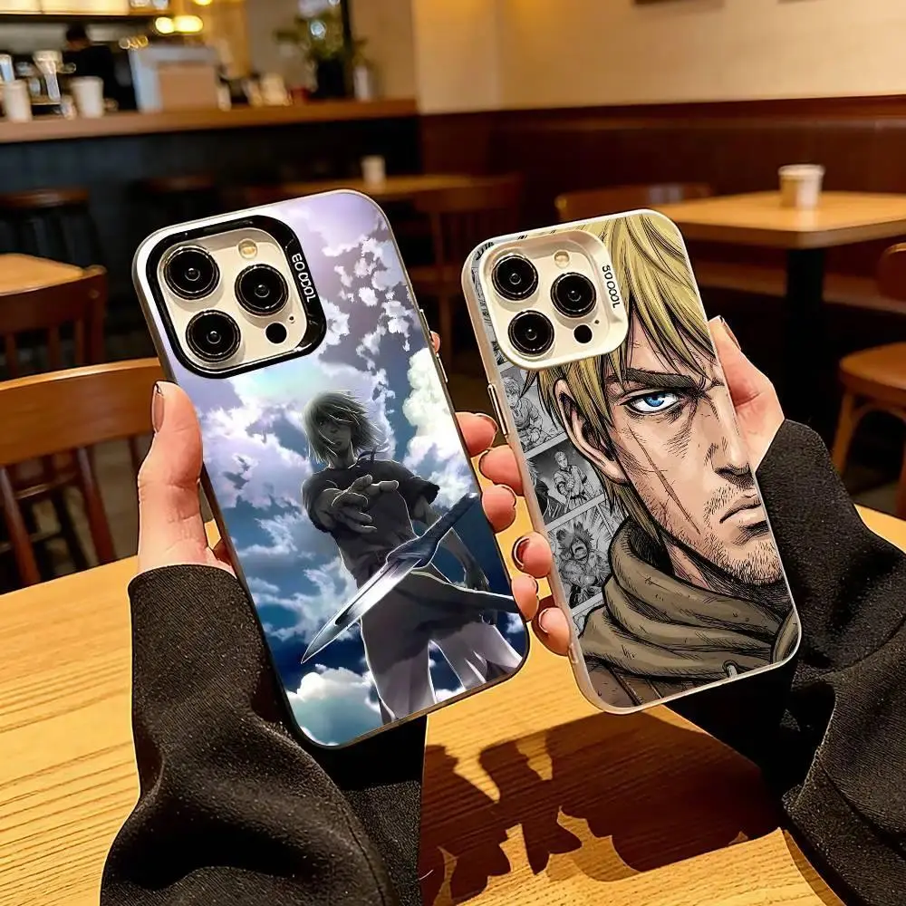 Vinland Saga Anime Artwork Phone Case - Silver-Plated Inside Cover, Shockproof Protection Accessory for iPhone 11-17 Pro Max/Plus, Samsung Galaxy S23-S25 (High Detail, iOS/Android Compatible)