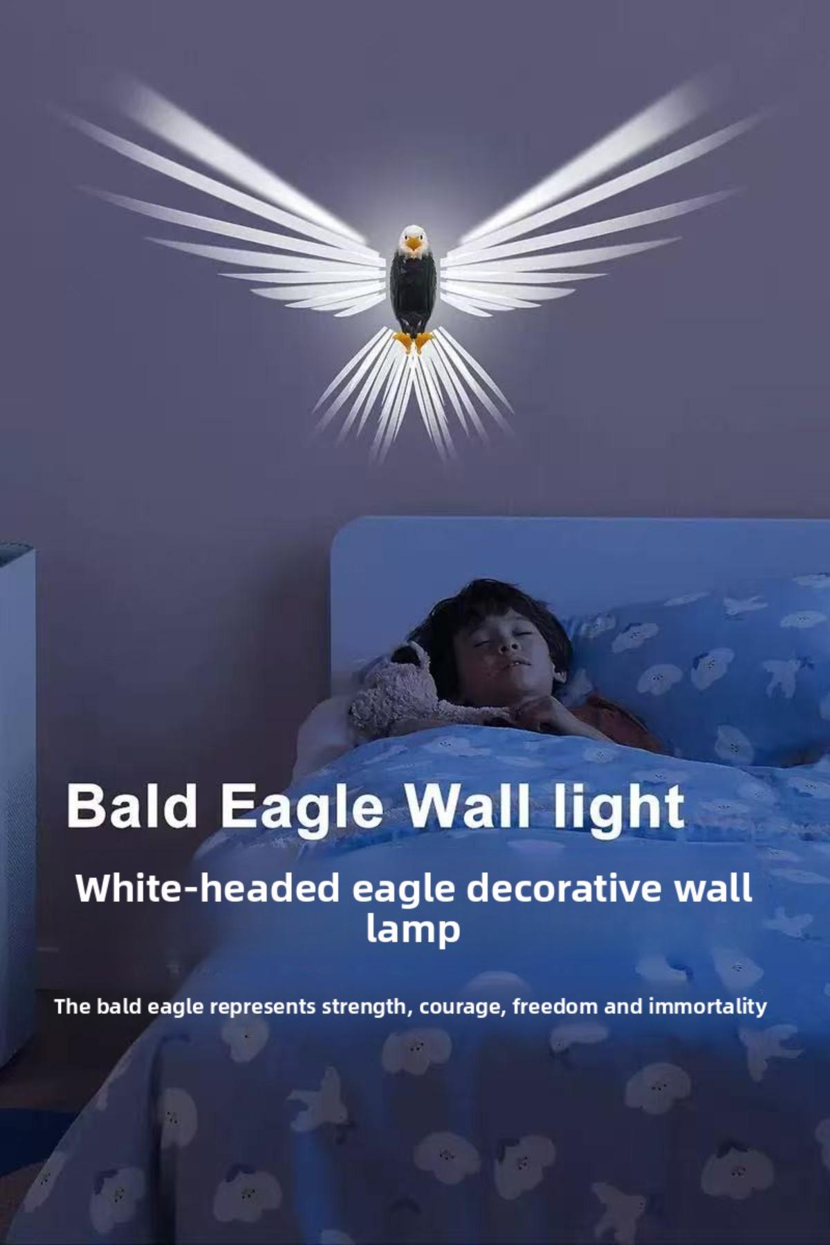 Smart Motion Sensor Bald Eagle Night Light| Remote Control RGB Wall Lamp| No Drilling Magnetic Installation For Bedroom Corridor Hallway