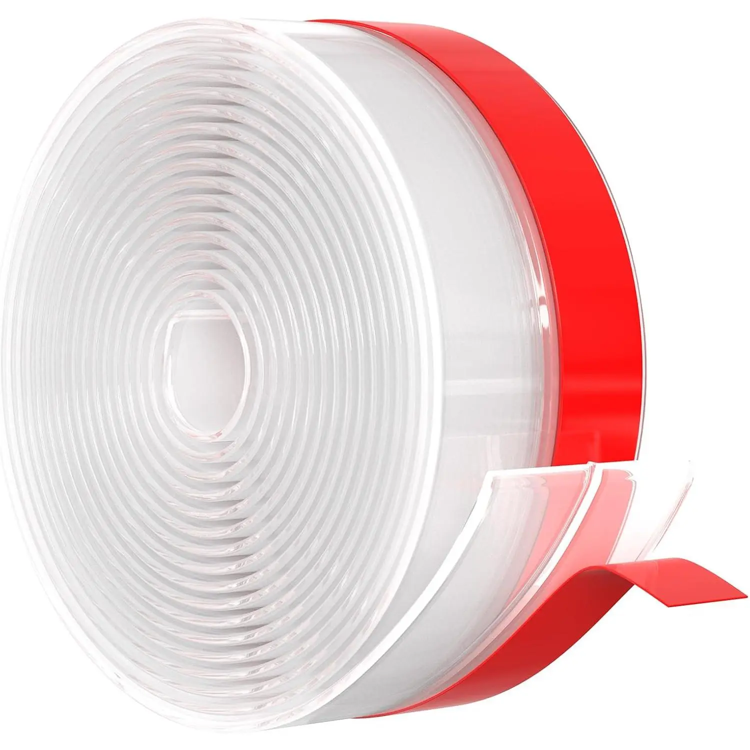 【2026 Upgrade】 Synthetic Weatherproof Adhesive Tape, 2x20ft Transparent Door Seal Draft Stopper for Door Frame Gaps on Smooth Surfaces