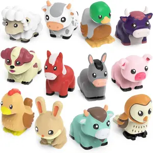 Mold Free Bath Toys, 12 Pack |   Sealed, No Hole Bath Toys Design Keeps Moisture Out |   Soft, Squeezable & Float on Water |   Farm Animals Baby & Toddler Bathtub Toys |   Baby Pool Toys