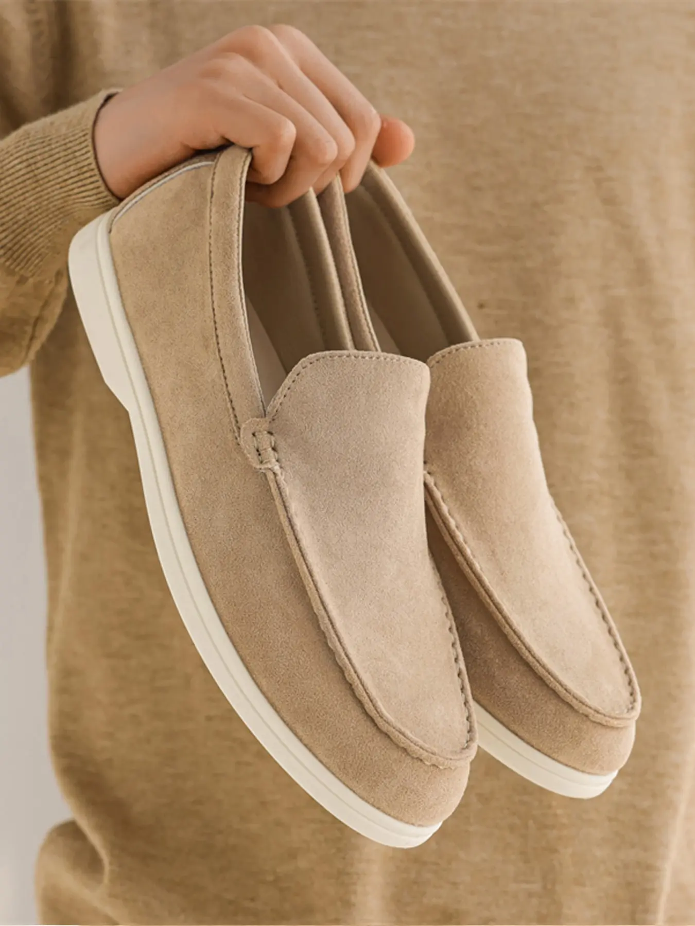 Men's New Casual Loafers, Slip on leather, Soft Comfort Sports Shoes, Outdoor Shoes, Old Money Style Autumn, Quiet Luxury Style