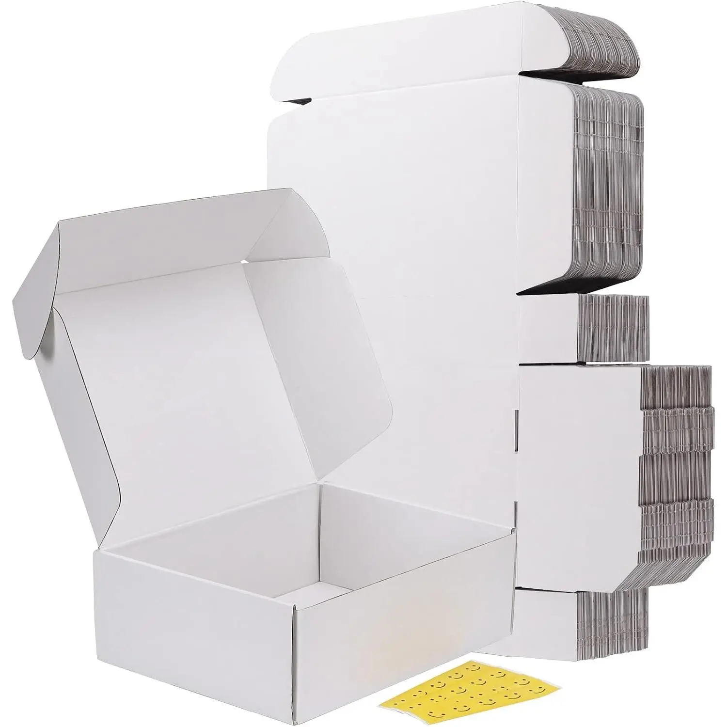 12x9x4 Inches Shipping Boxes Set of 20, White Corrugated Cardboard Box, Mailer Boxes for Small Business