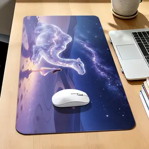 Premium Milky Way Camel Galaxy Illustration High Quality Mouse Pad Modern Office Gaming Comfort Experience NonSlip Durable For Daily Work And Play 40*80cm 40*90cm30*70cm