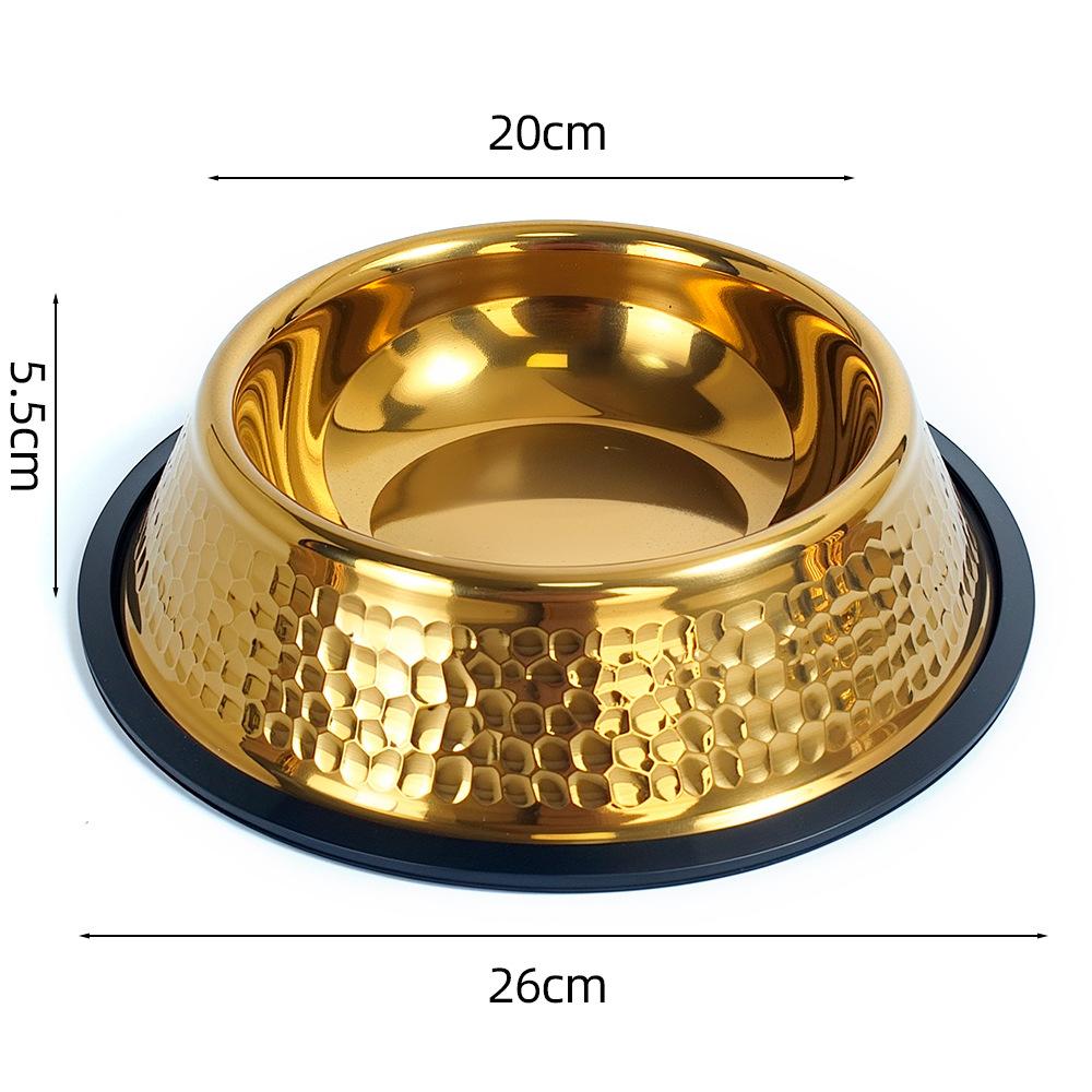 304 Stainless Steel Heavy Duty Pet Bowl, 1 Count Anti-spill Dog Food & Water Bowl, Rustproof BPA-Free Pet Feeding Bowl with Rubber Base, Pet Supplies & Accessories for Dogs & Cats