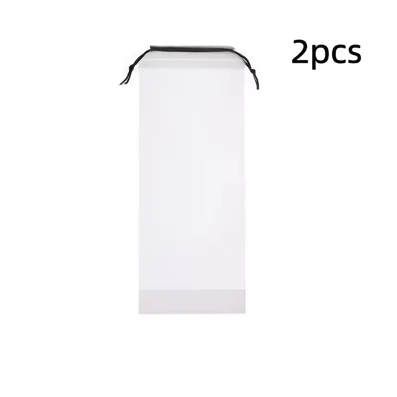 2pcs Matte Semi-Transparent Umbrella Bags, Durable Material, Reusable, Drawstring Closure, Ideal for Home and Travel Storage