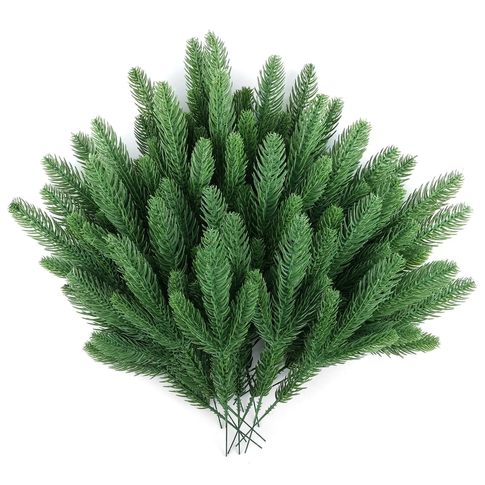 50 Pcs Artificial Pine Branches, Christmas Greenery Plants, Pine Needles, DIY Cedar Picks, Christmas Garland Wreath Craft, Home Decor
