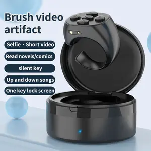 Page Turner, Fingertip Bluetooth Wireless Remote Control, Video Scrolling Ring and Camera Shutter Remote, Hands Free Vlogging for iOS 15.0, for Android