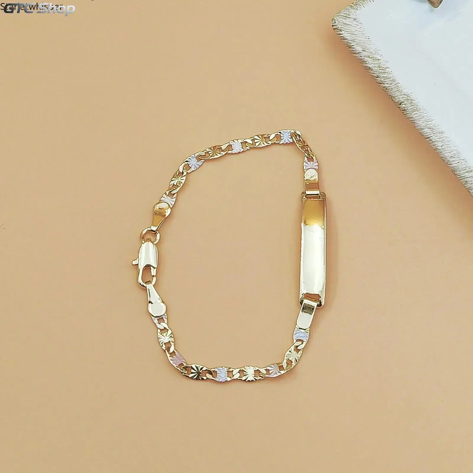 3-Color Polished Curved Bar Bracelet, Minimalist Blank ID Bar Jewelry. Handmade unisex style for men and women, sleek daily wear accessory, lovely gift for couples and friends