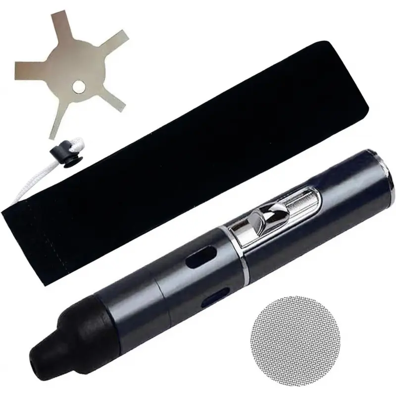 Multifunctional Tube-in Detachable Butane Lighter, Refillable for Camping, Candles & Birthdays – Black