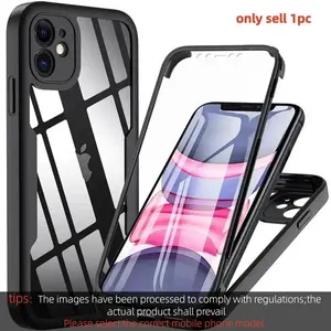 360 Full Body Front+Back Clear Protective Case Casing Protector For iPhone 16 15 14 13 11 12 Pro Max Silicone Shockproof Cover