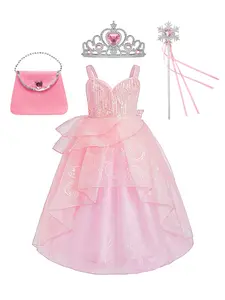 Dream Princess Dress, Stage Performance Costume, Amusement Park Princess Dress, Includes Crown Magic Wand Set
