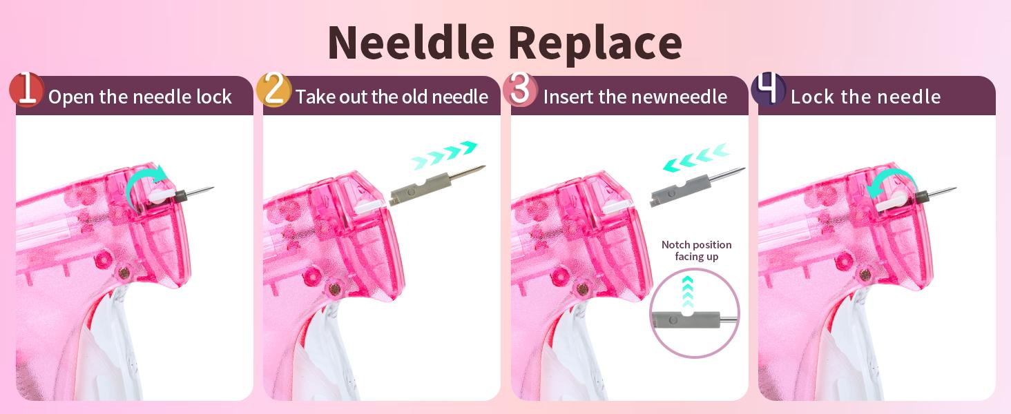 Stitchy Quick Clothing Fixer, with 2 Needles, 2000 Black & 2000 White 4.4mm,Speedy Clothing Fixer