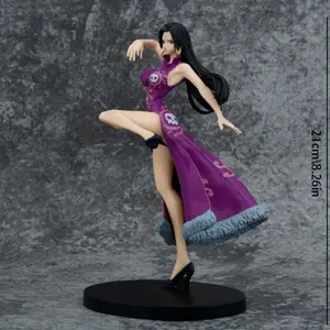 One Piece Lady Fight Series Boa Hancock Figure, Anime Figure, Classic Battle Pose, Dress, Gold Earrings, 21cm PVC Statue, Perfect Gift