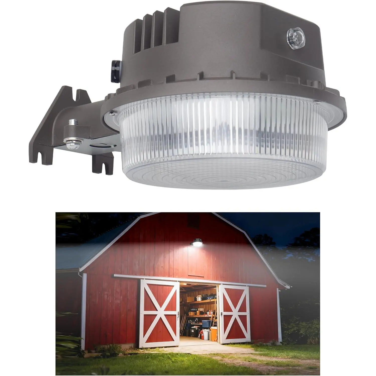 LED Barn Light  with Photocell, 55W 7500LM 5000K , 500W Incandescent/200W HID , Weather Resistant Outdoor  Light for Yard, Garage, Farm, Porch