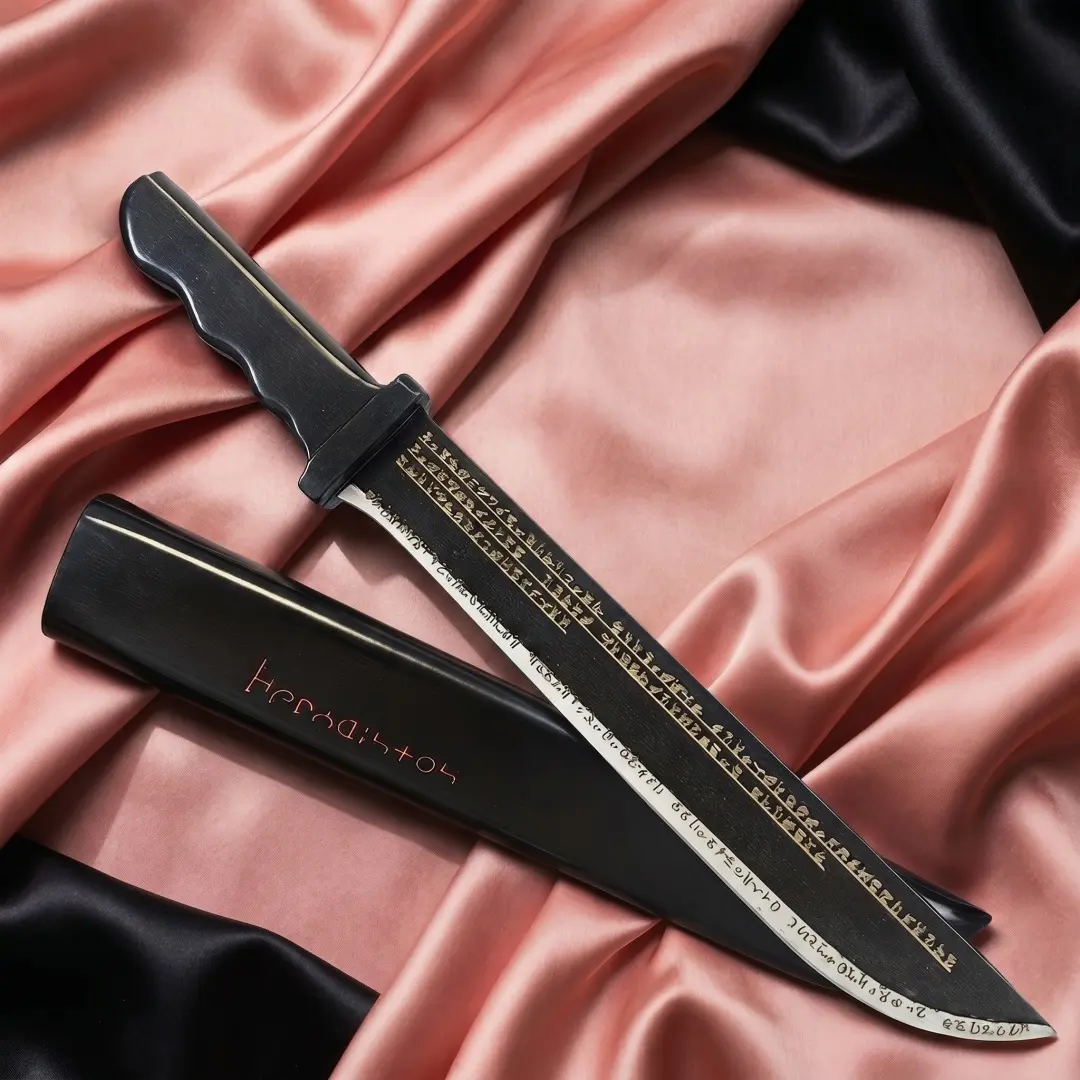 16inch/41cm Black Wooden Anime Cosplay Prop Figurine - Full-Size Japanese Collectibles for Home Decoration, Gifting, Anime Props