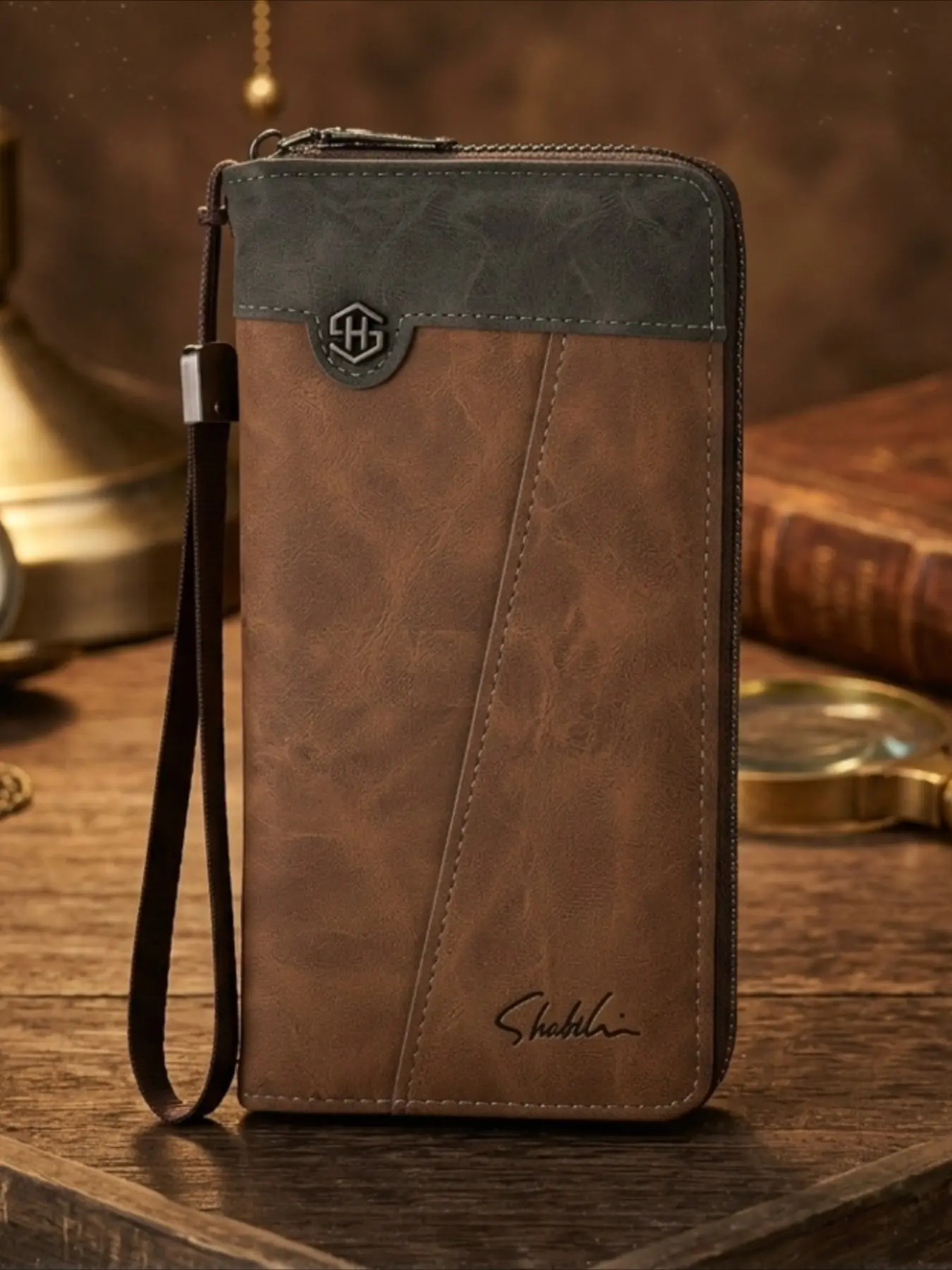 Christmas/Thanksgiving, Business Wallets, New Men's Long Zipper Wallet, Anti-theft Multifunctional, Large Capacity with Multiple Card Slots, Stores Cash, Coins & Documents, Suitable for Commute, Shopping, Business Trip, Ideal Gift for Men