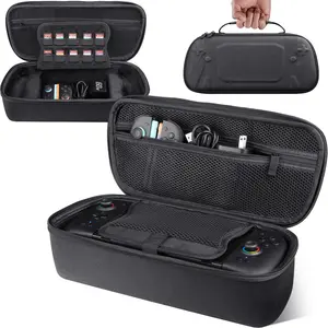 BEBONCOOL Hard Travel Carrying Case for Switch Console & JC400 Controller - With 10 Built-in Game Card Slots, Charger, Headset, Custom Stitched Inner Tray, Fleece Baffle - On-the-Go Protective Storage