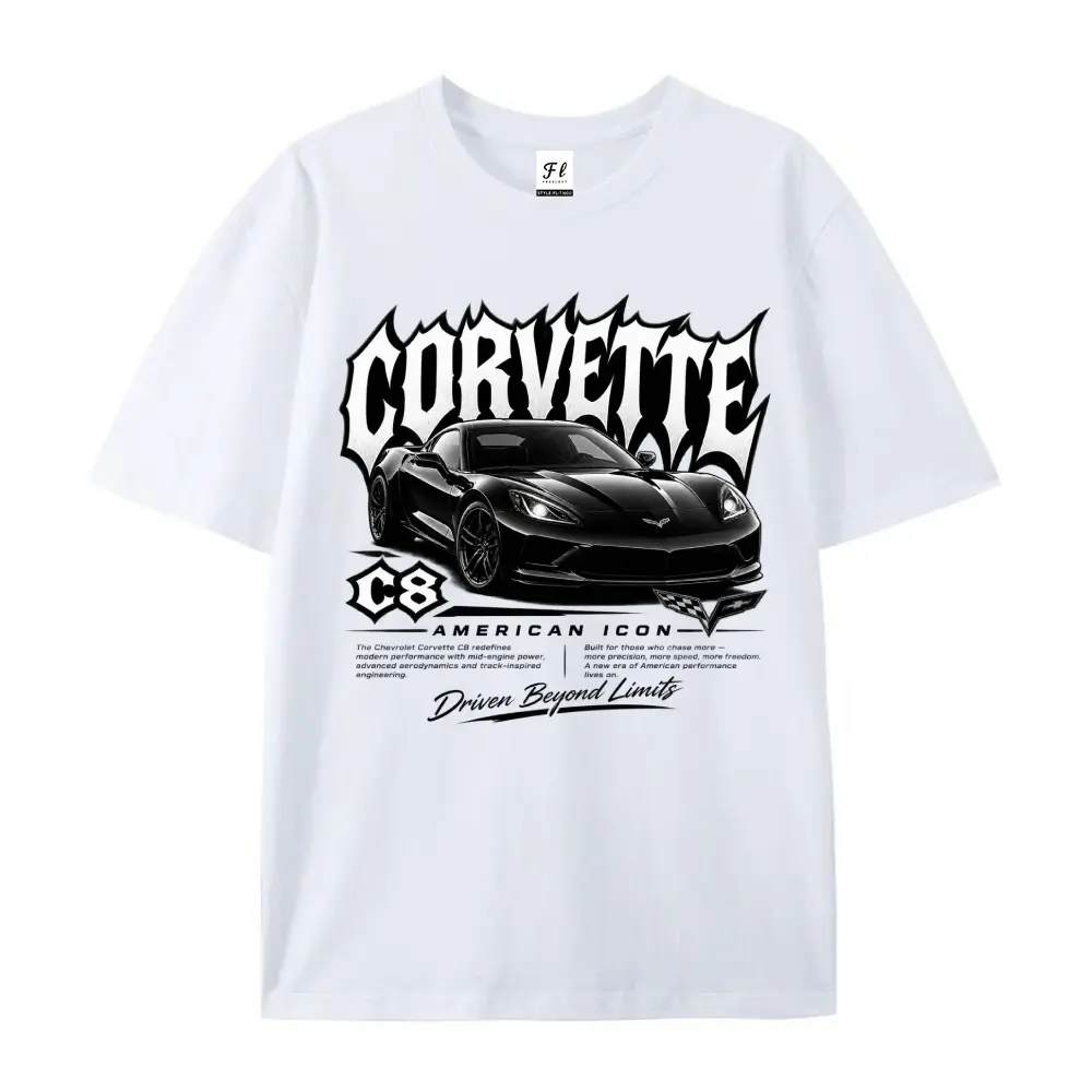 Men’s American Sports Car Graphic T-Shirt, Vintage Car Streetwear Tee, Casual Short Sleeve Graphic Shirt, Oversized Style Cotton Top, Car Lover Gift Menswear Cargo