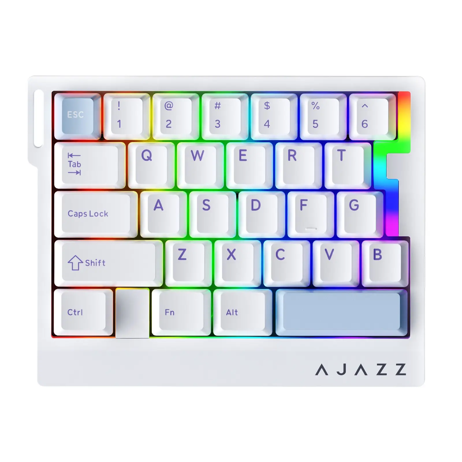 AJAZZ AK029 single handed esports game mechanical keyboard ice island switch wired magnetic switch compact keyboard 29 key split type keyboard saves desktop space 0.01mm fast response suitable for FPS games, Pc Accessories Gaming