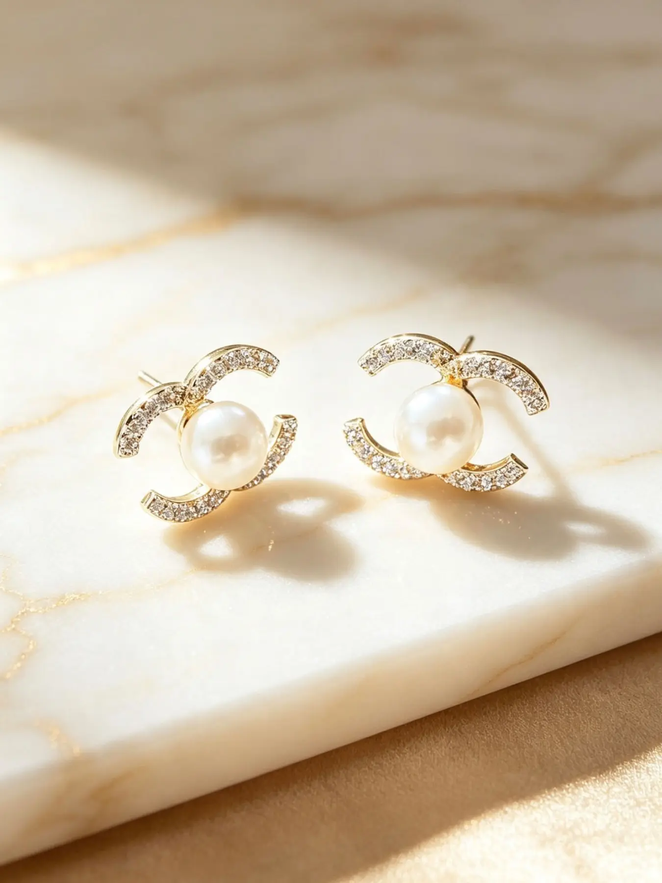 Elegant Zircon Pearl Earrings for Women, Lightweight Minimalist Design, Fashionable Luxury Ear Studs, Perfect for Daily Wear, Earrings Jewelry