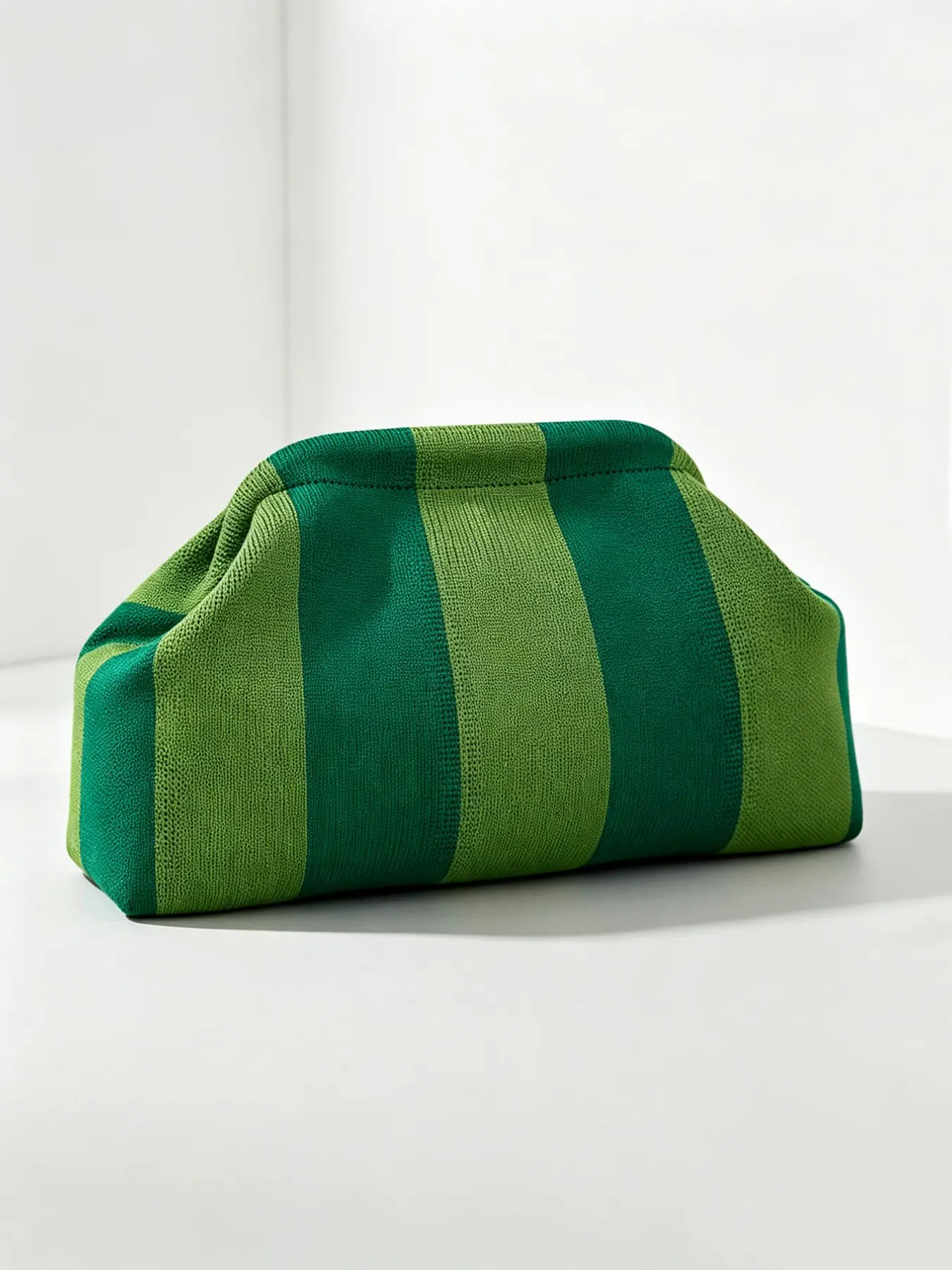 Vintage Striped Colorblock Cloud Zipper Knit Crossbody Bag, Large Capacity Makeup Organizer, Lightweight Foldable for Daily Use, Shopping, Parties