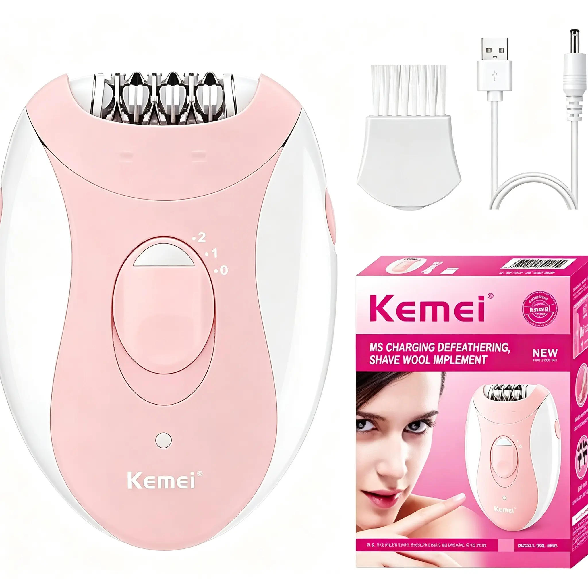 Rechargeable Electric Epilator for Women, 32 Stainless Steel Tweezer Heads, 2 Adjustable Speeds, Portable Full-Body Hair Removal Device, Hair Removal Machine