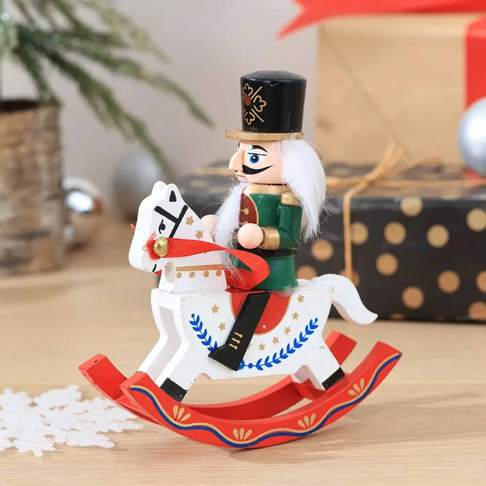 Classic Wooden Nutcracker Ornament Set, Hand-Painted Mini Soldier Statues, Christmas Decor, Gift Box, Holiday Decoration