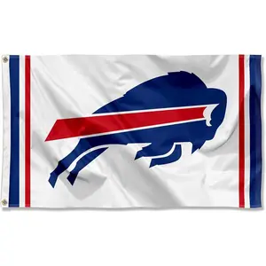 Buffalo Bills White Flag 2*3 Foot 3*5 Foot Official Sports Team Flag Indoor Outdoor Use