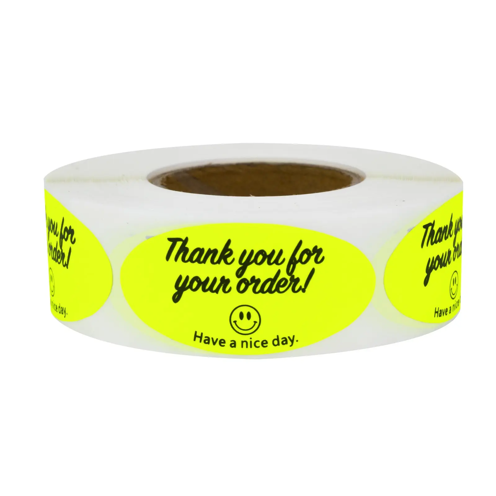 500pcs 1in*2in Elliptical Fluorescent Thank You Stickers, Handmade Stickers, Small Business Stickers, Envelope Stickers, Gift Bag Stickers, Label Sticker