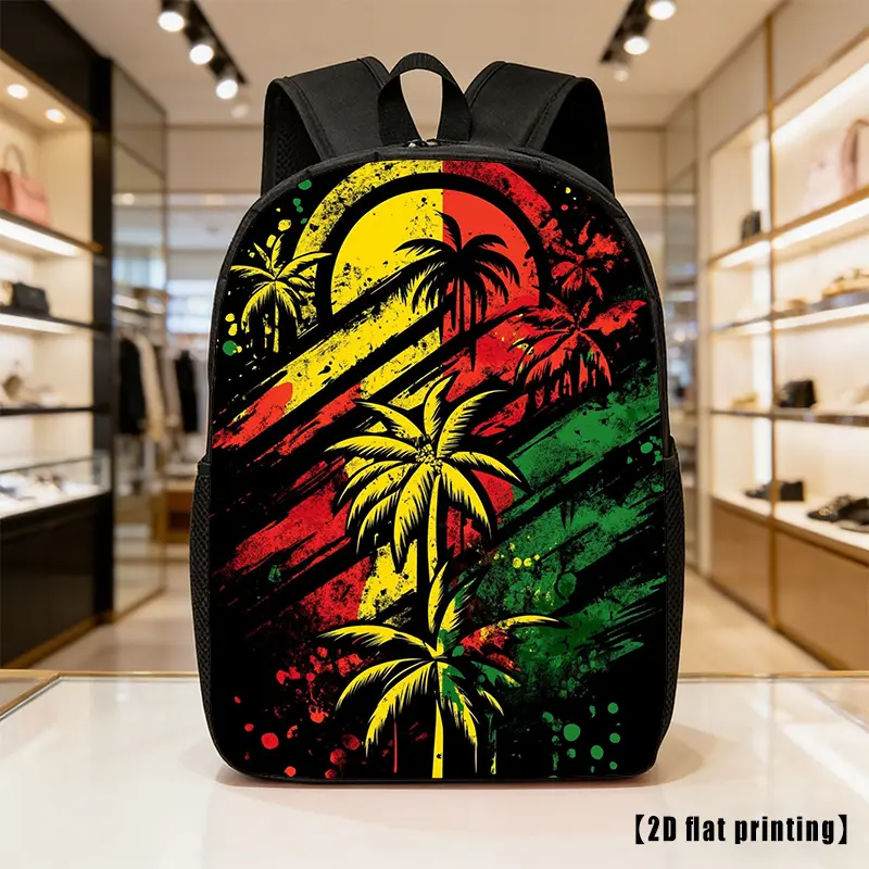 [Reggae Music Backpack] Reggae Music - Lightweight Large-capacity Unisex Backpack with Adjustable Shoulder Straps, Side Pockets - Ideal for Casual Wear, Commuting, Hiking, Mountaineering, Adventure & Laptop Bag