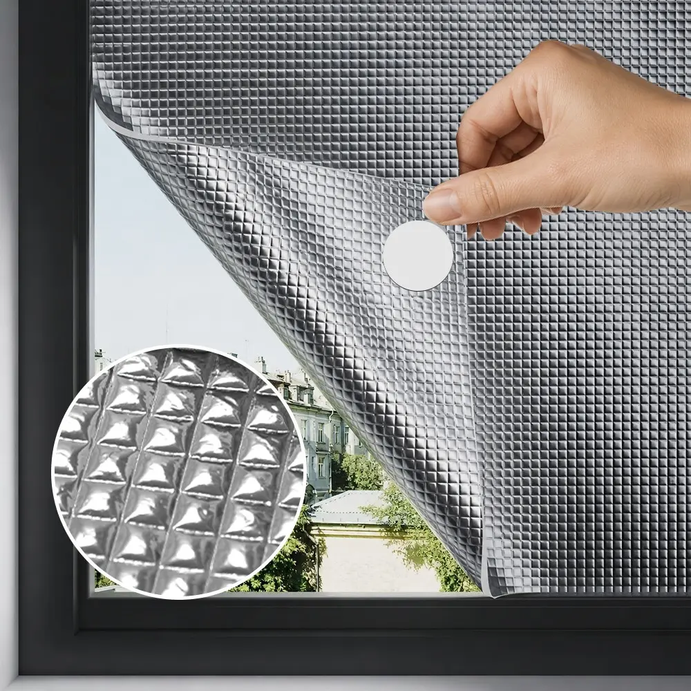 Thick 3.5mm Insulation Film Roll, No Adhesive, Easy to Cut, Suitable for Windows, Sunrooms, Offices, Unprinted, Product Type: Insulation Film