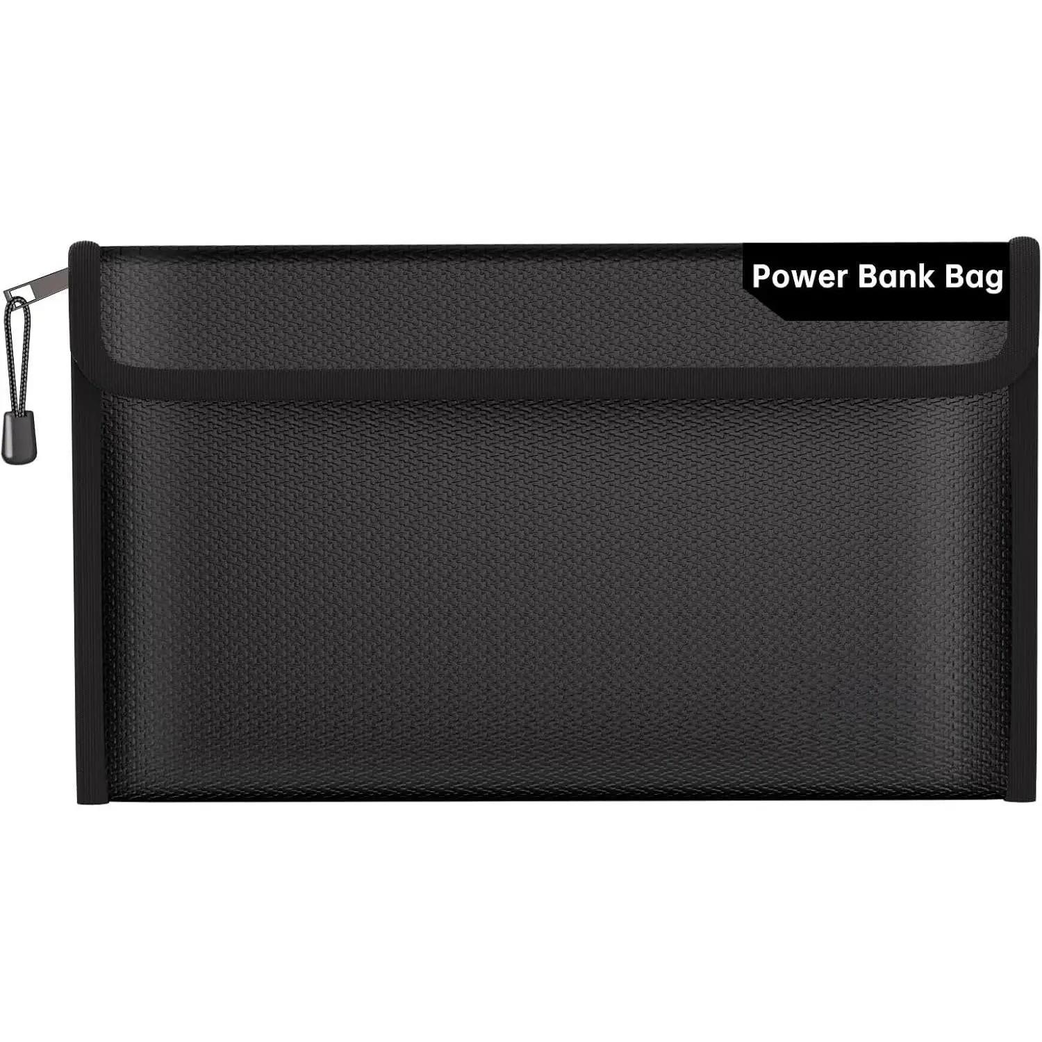 Fireproof  Bag, Fireproof Bag with Zipper, Explosion-Proof Portable Safe Bag for , Passport, Valuables,  & , Power , Phone (Black Bag, 10.6 x 6.3 inch)